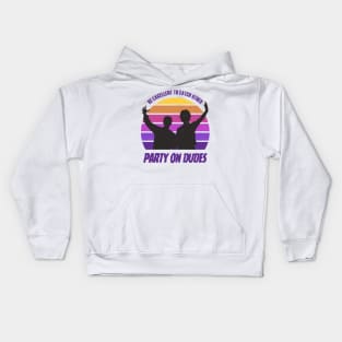 Party on Dudes Kids Hoodie